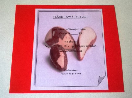 Dárkový voucher do e-shopu Nutspread v hodnotě 700 Kč
