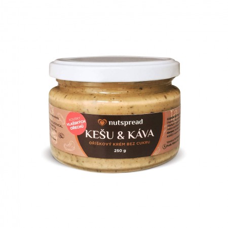100% kešu máslo s kávou a vlašskými ořechy 250 g